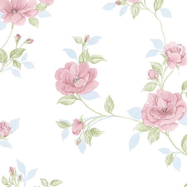 Patton Wallcoverings IM36403 Silk Impressions 2 In Register Rose Trail Wallpaper